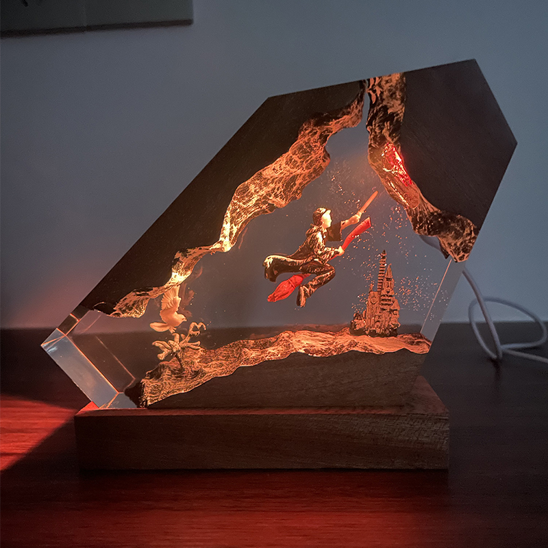Desk Setup Lamp - Lampa z żywicy epoksydowej z motywem