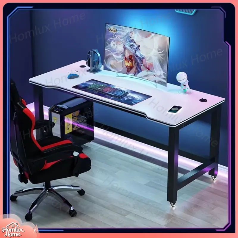 Desk Setup L Shaped - Biurko gamingowe z teksturą włókna węglowego,