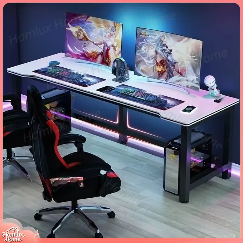 Biurko gamingowe z teksturą wł – Desk Setup L Shaped recenzja i cena