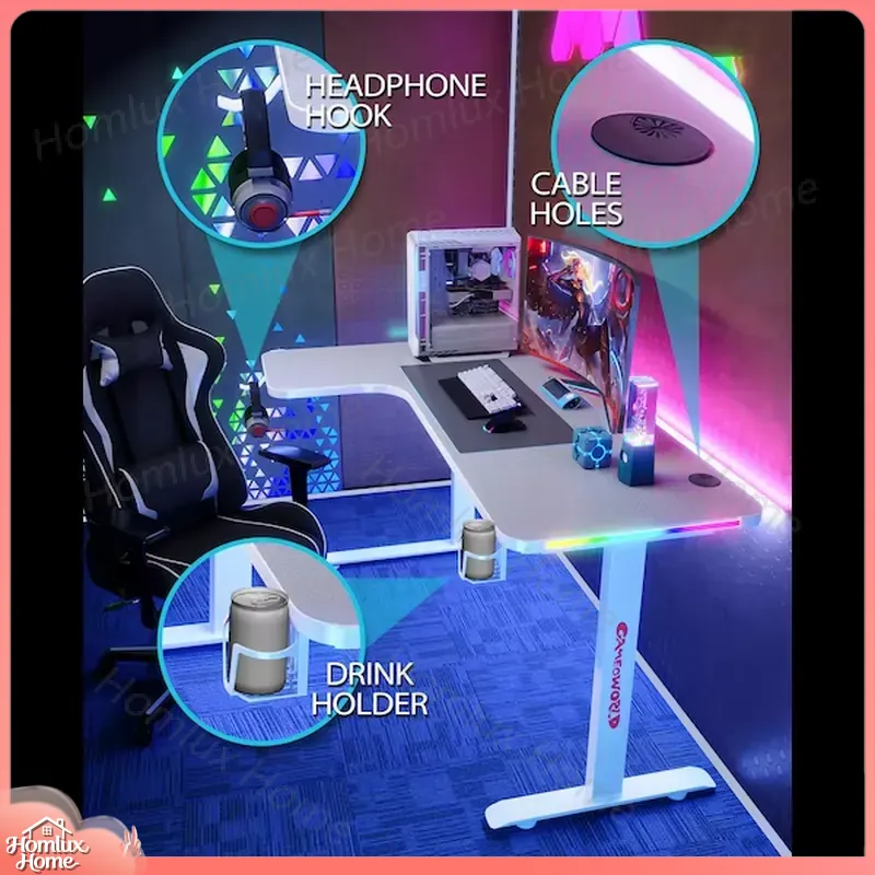 Duży, narożny (L-kształtny) st – Desk Setup L Shaped recenzja i cena